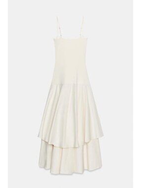 ZARA RUFFLED COMBINATION DRESS